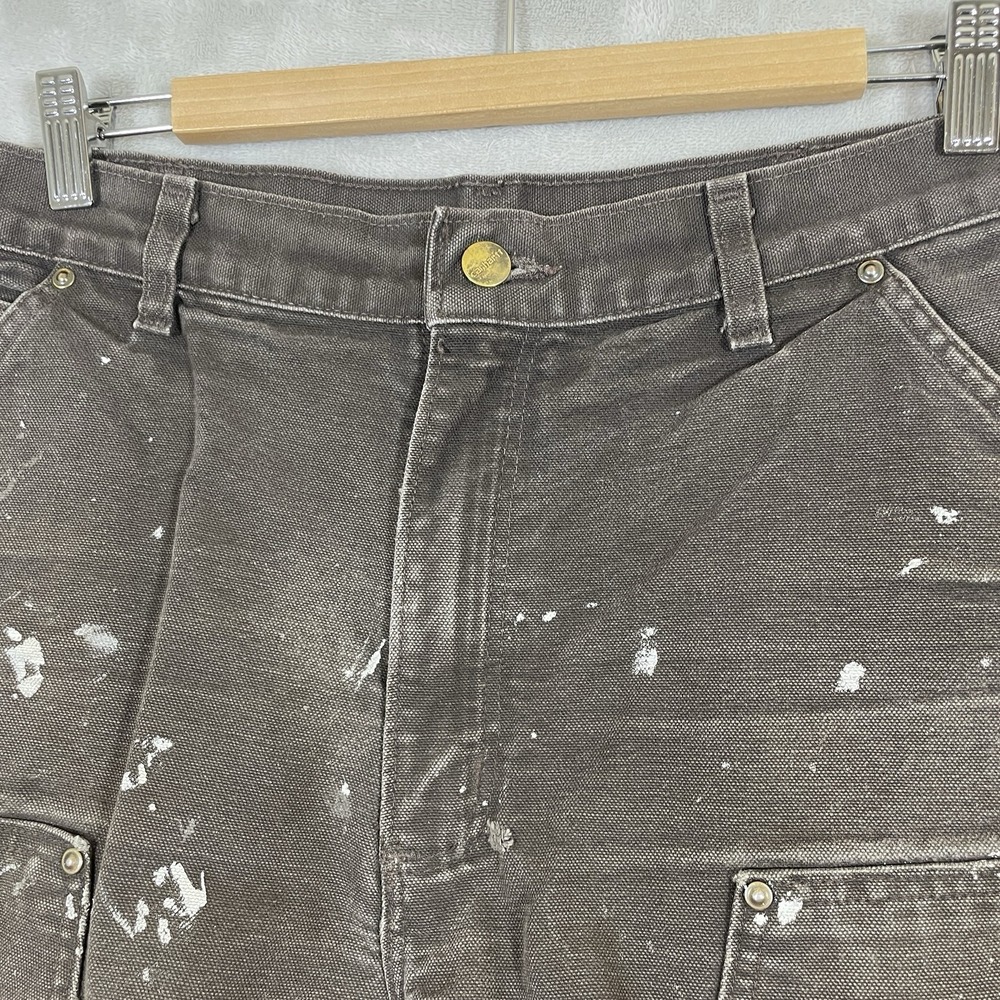 Vintage Carhartt B136 DKB Double Knee Pants Tag 34x32 Paint Distressed Loose Fit - Picture 11 of 14
